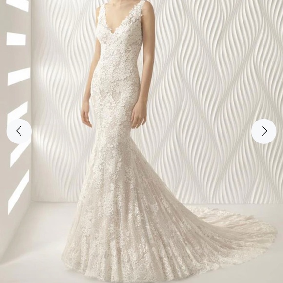 ROSA CLARÁ WEDDING DRESS | ADELA STYLE | LACE WITH OPEN BACK - Picture 4 of 6